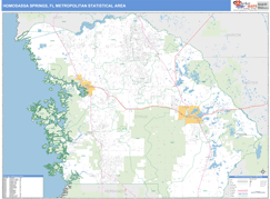 Homosassa Springs Metro Area Digital Map Basic Style